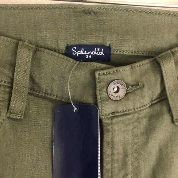 Splendid Fatigue Leg Fat Skinny green Jeans size 24   New with tags - Picture 5 of 7